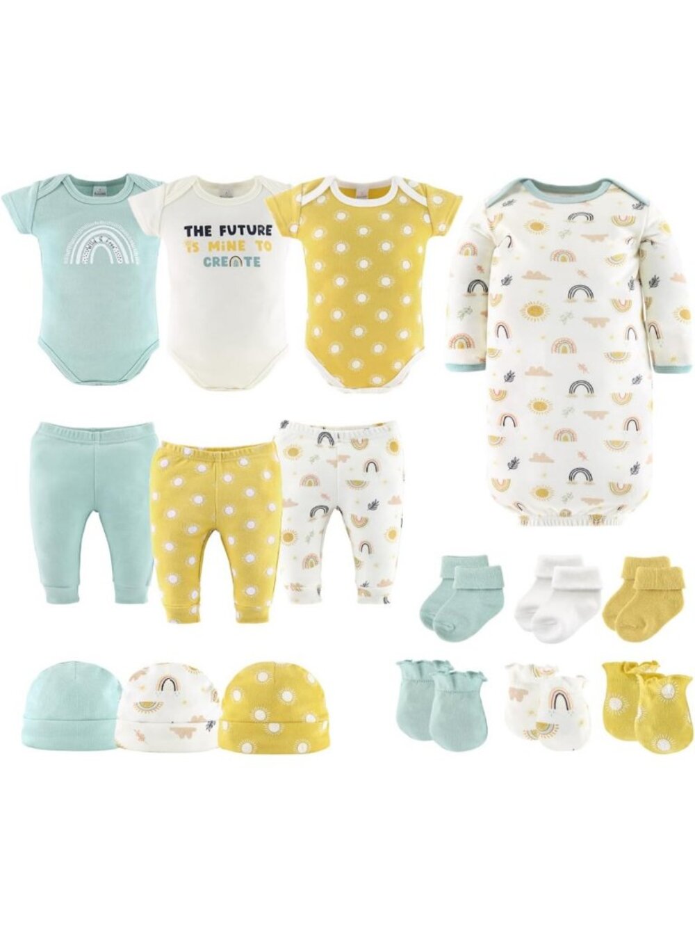 Unisex Baby Layette Gift Set - 16-Piece Essentials for Newborns 0-3 Months